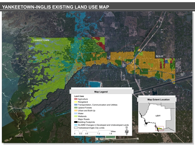Existing land use and SLAMM changes